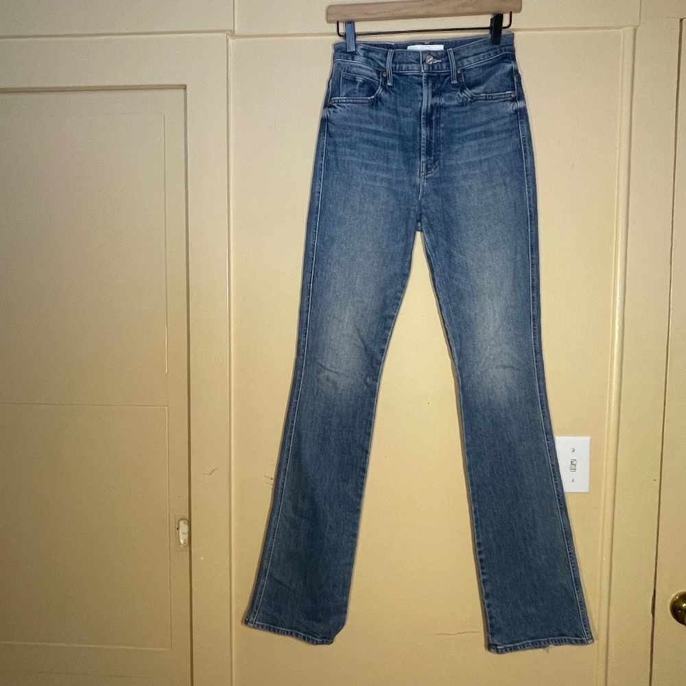 Mother Highwaisted Straight Flared Jeans
